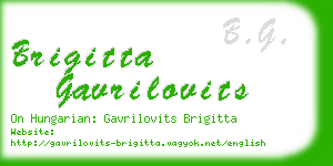 brigitta gavrilovits business card